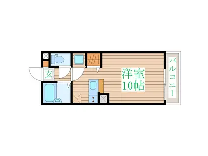 カーサグランデ5(ワンルーム/2階)の間取り写真