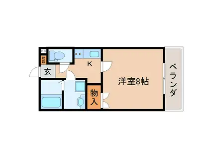 アーク静岡東(1K/2階)の間取り写真