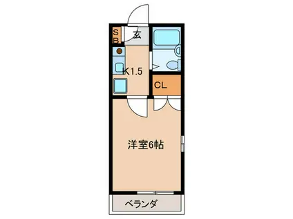 エクセルコート(1K/1階)の間取り写真