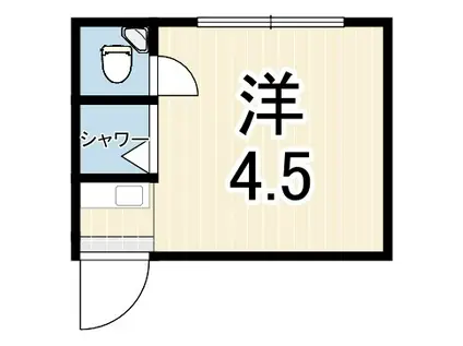 ヴィクトリアビル新神戸(ワンルーム/4階)の間取り写真