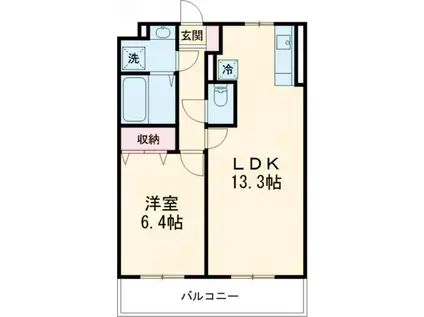 フォレスタ(1LDK/1階)の間取り写真