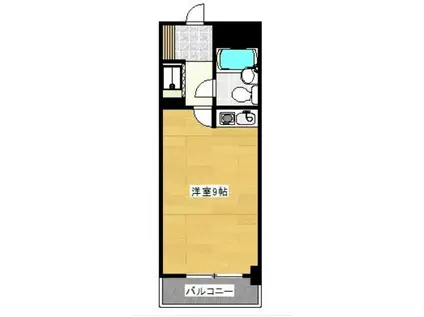 ライオンズマンション赤坂けやき通(ワンルーム/2階)の間取り写真