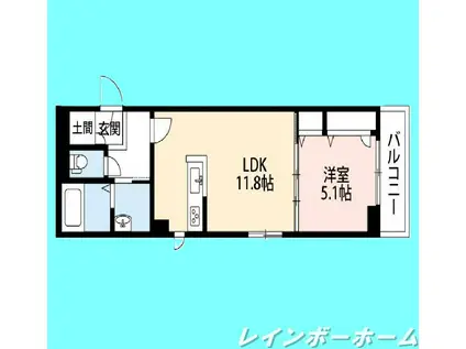 EXCELLMAISON MATSUDO(1LDK/2階)の間取り写真