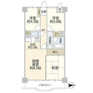 ライオンズガーデン西新井(3LDK/3階)の間取り写真