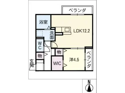 パレ オリヴィエ(1LDK/1階)の間取り写真