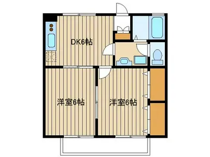 メゾンプランタン(2LDK/2階)の間取り写真