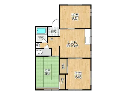 帯山ローズハイム(3LDK/1階)の間取り写真