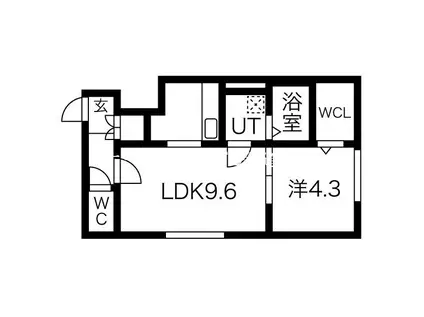 フィオーレ元町(1LDK/2階)の間取り写真