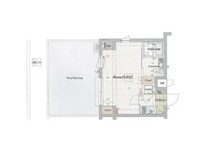 ビバリーホームズ練馬桜台(1K/5階)の間取り写真