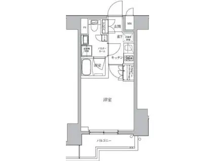 ル・サレーヴ(1K/3階)の間取り写真