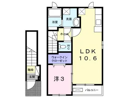 シャトー・ヴィクトリア(1LDK/2階)の間取り写真