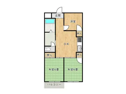 SAMURAIマンション(3DK/5階)の間取り写真