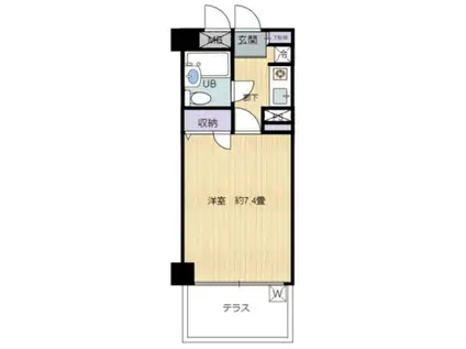 エンゼルハイム川口第6(1K/1階)の間取り写真