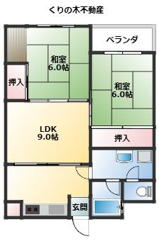 ルミウス北高下(2LDK/3階)の間取り写真
