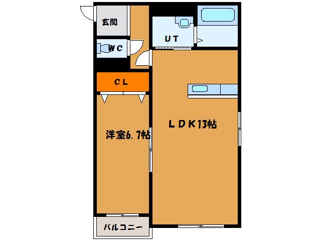 CASATOKITOU(1LDK/4階)の間取り写真