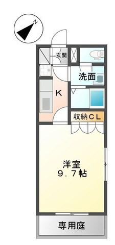 コンフォルテーヴォレ I(1K/1階)の間取り写真