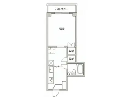 片桐ビル(1K/3階)の間取り写真