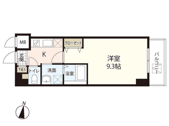 MOKA-ESTAII(1K/4階)の間取り写真