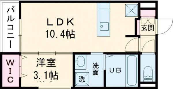天理アパート(1LDK/2階)の間取り写真