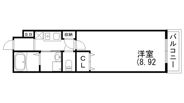 カーサ大塚(1K/1階)の間取り写真
