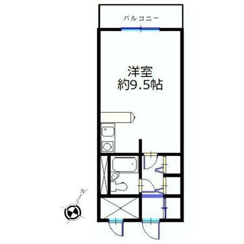 ライオンズプラザ平塚(ワンルーム/11階)の間取り写真