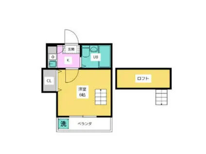 サニーハイム桜(1K/2階)の間取り写真