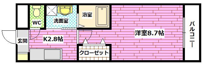 フィオーレ ジュネス(1K/1階)の間取り写真