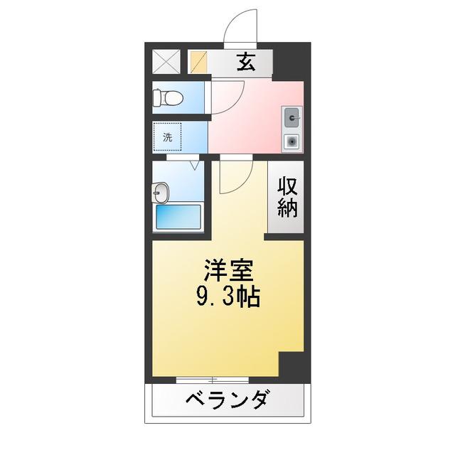 WILL DO 四日市白須賀(1K/3階)の間取り写真