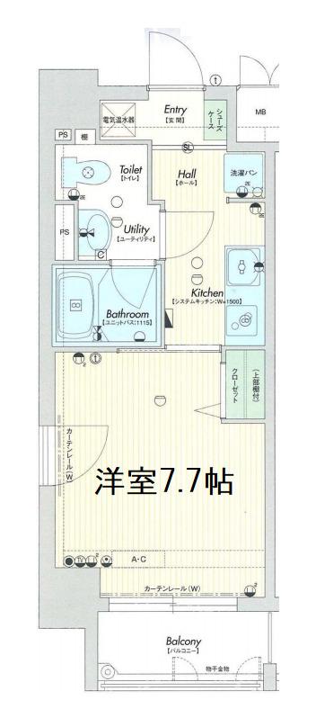 ラナップスクエア南森町NEXTSTAGE(1K/7階)の間取り写真