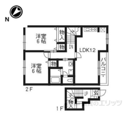 リトルグリーブ(2LDK/2階)の間取り写真