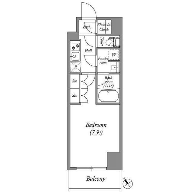 ACP RESIDENCE 西巣鴨(1K/11階)の間取り写真