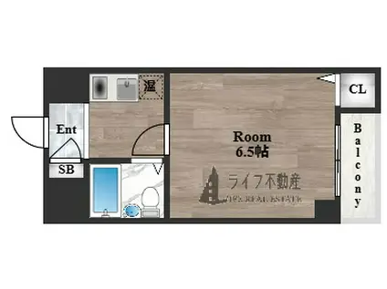 コーニッシュ長瀬(1K/1階)の間取り写真