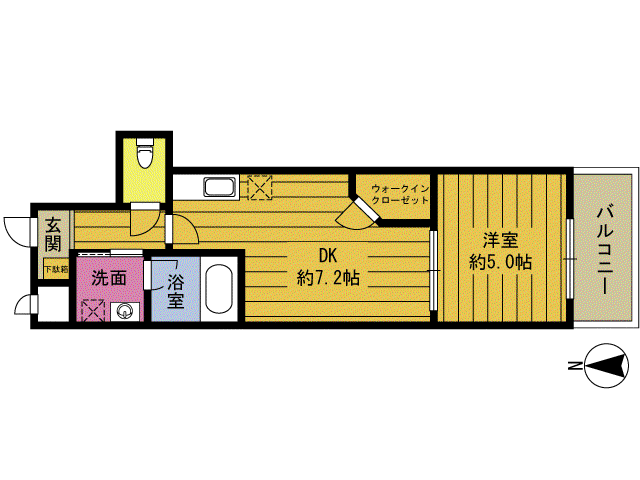 レスコ石垣東 弐番館(1DK/3階)の間取り写真