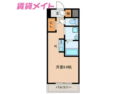 エクセレント ヒロナガ(ワンルーム/1階)の間取り写真