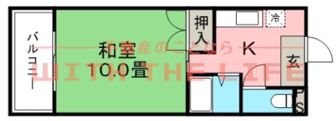 コーポラス坂井(1K/2階)の間取り写真
