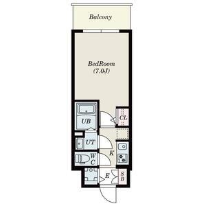 S-RESIDENCE難波大国町UNO(1K/14階)の間取り写真
