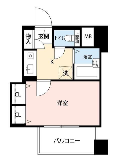 マイナビSTAYミライエ日本橋イースト(1K/12階)の間取り写真