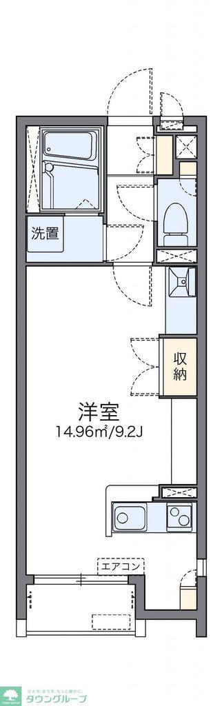 レオネクストハピネス(ワンルーム/2階)の間取り写真