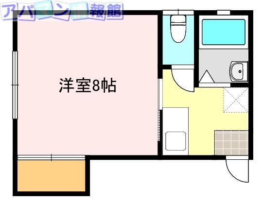 グリーンハウス(1K/2階)の間取り写真