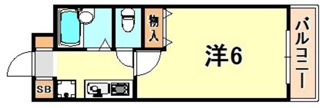 AURORA COURT兵庫駅前(1K/7階)の間取り写真