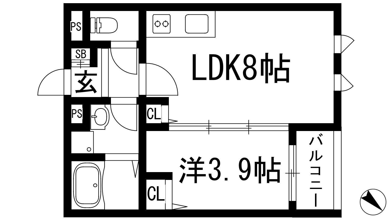 KIT石橋阪大前(1LDK/2階)の間取り写真