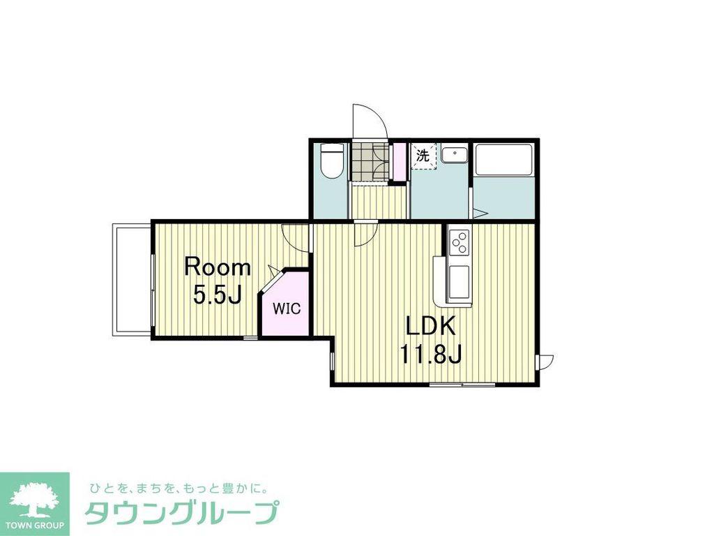 グランシャリオII(1LDK/1階)の間取り写真