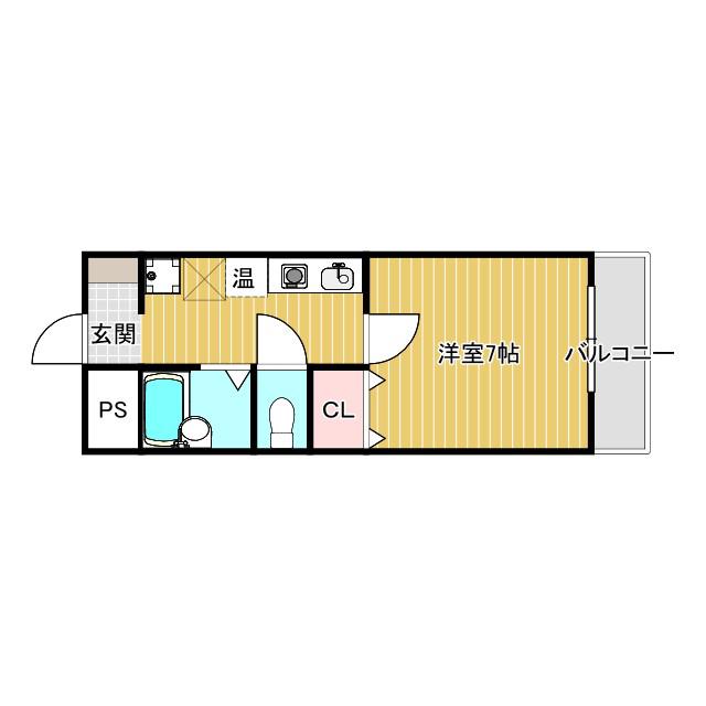 グレースハイム光(1K/4階)の間取り写真