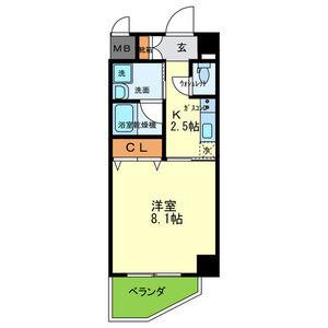 ザッツコート浜町(1K/2階)の間取り写真