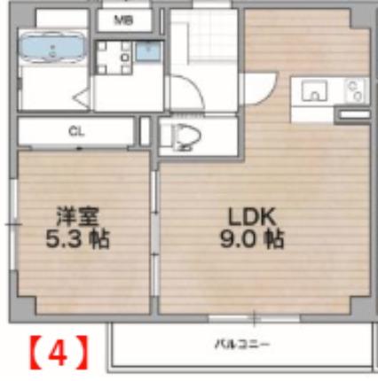 SCALA TOYOTSU(1LDK/2階)の間取り写真