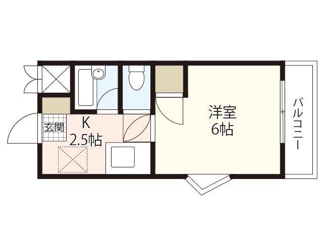 ジュネス大町(1K/1階)の間取り写真