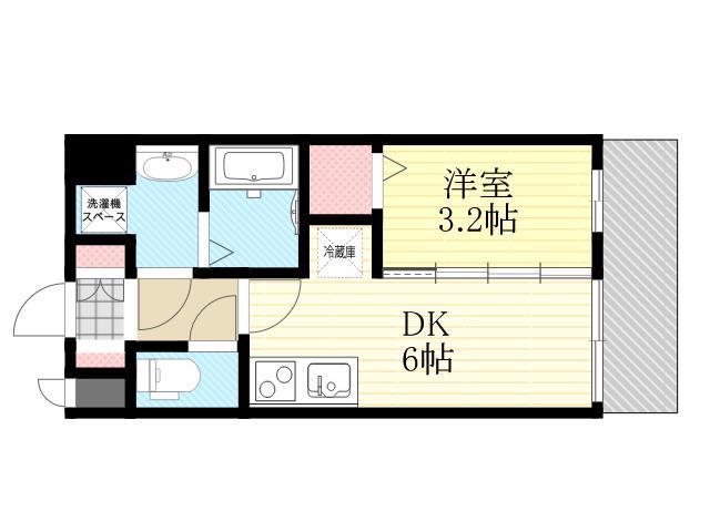 プレサンス東淀川駅前プローシェ(1DK/5階)の間取り写真