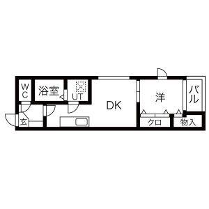 グランフェリーチェ(1LDK/3階)の間取り写真