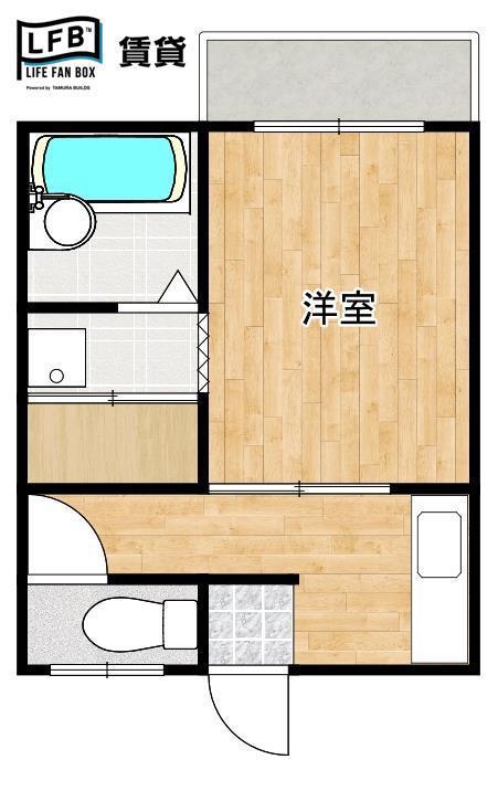 日吉ハウス(1K/1階)の間取り写真