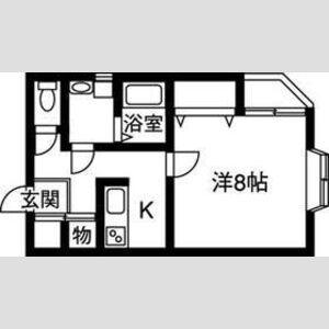 ロイヤルコート浜松町(1K/1階)の間取り写真